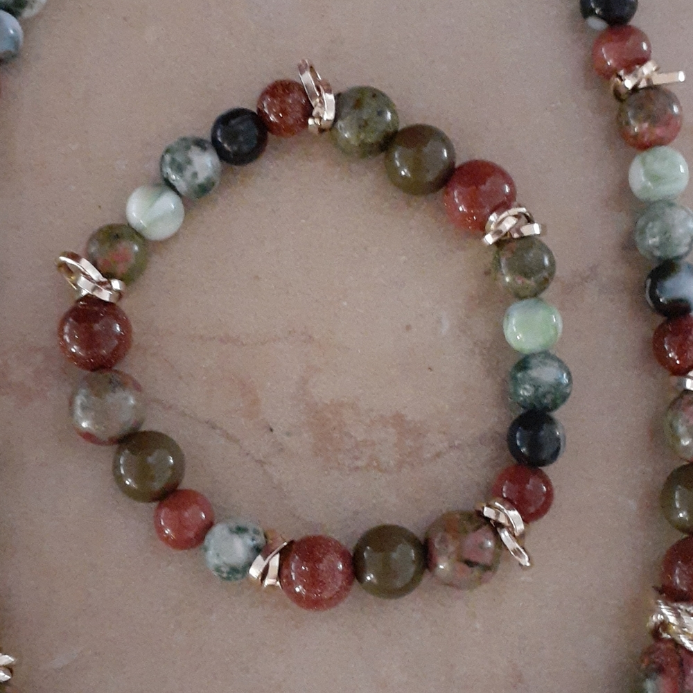 Stone Bead Jewelry Set